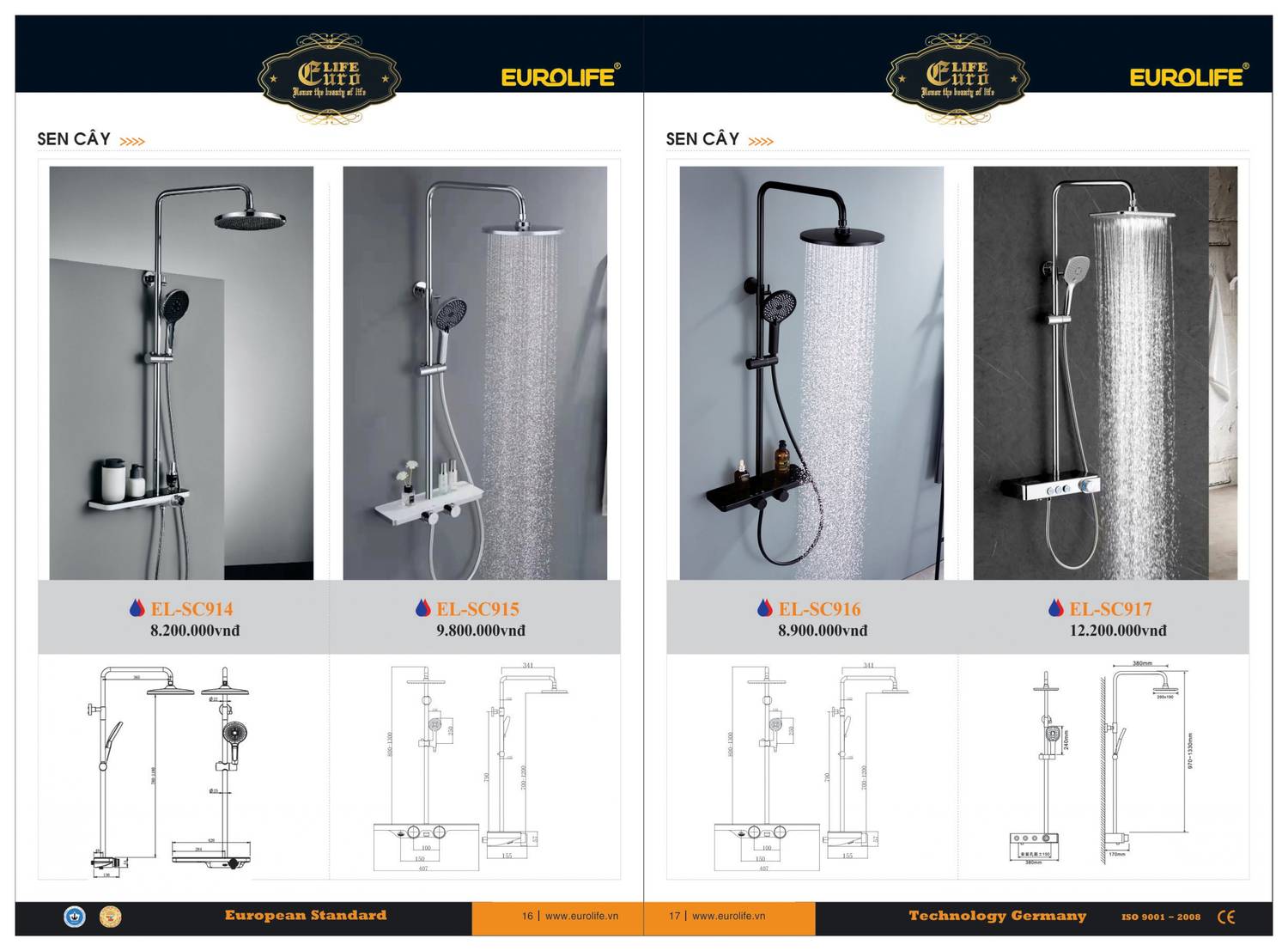Thiết bị vệ sinh EUROLIFE Catalogue và Bảng giá mới nhất /Page 9
